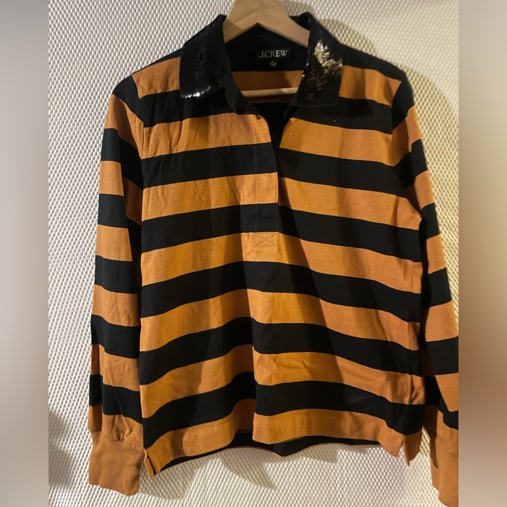 J crew womens long sleeve polo shirt